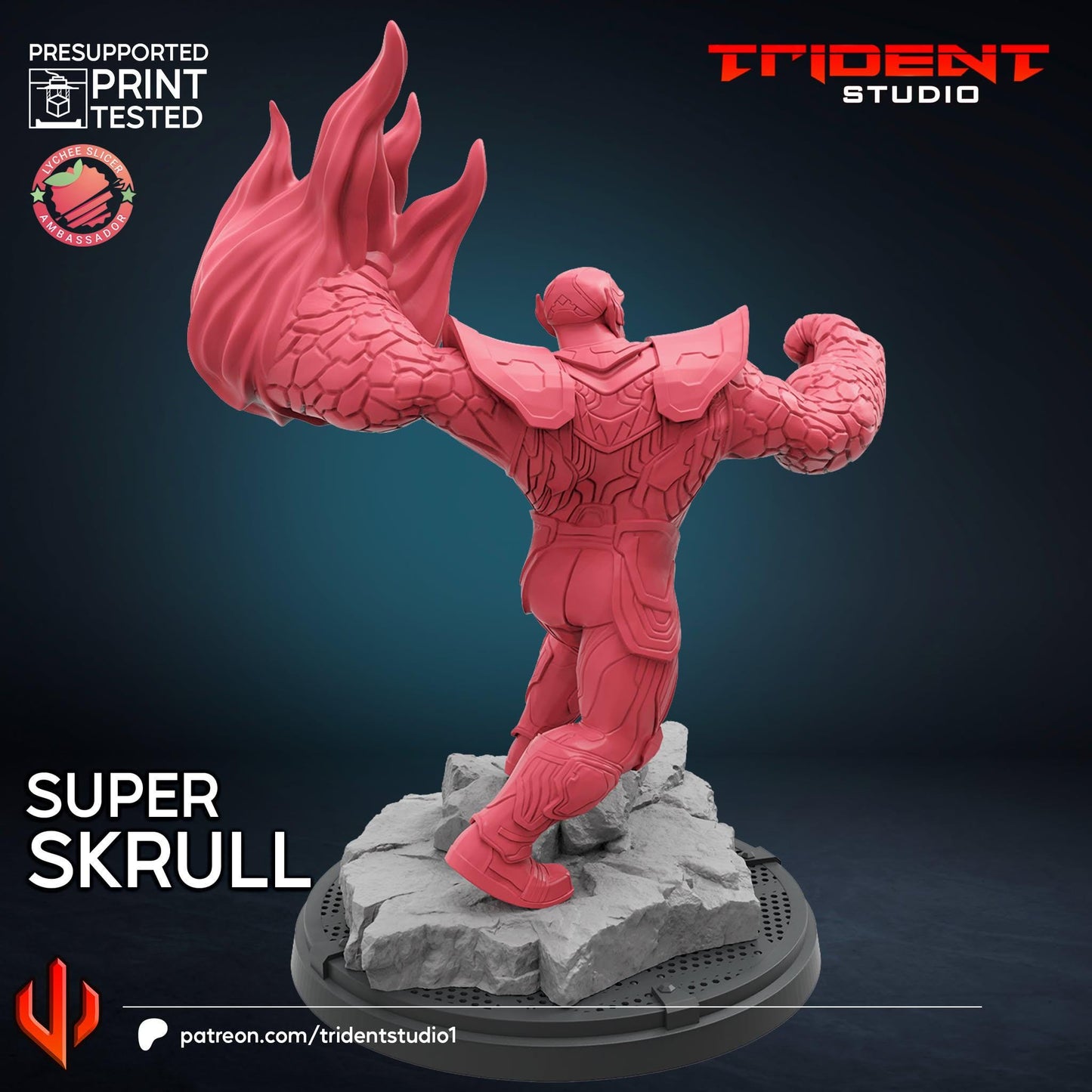 Super Skrull (Fan art sculpted by Trident Studio) (Crisis Protocol Proxy/Alternative)
