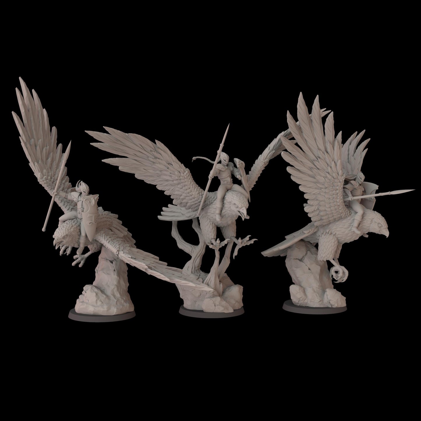 Wind Riders - set of 3 (Sculpted by Fantasy Cult Miniatures)