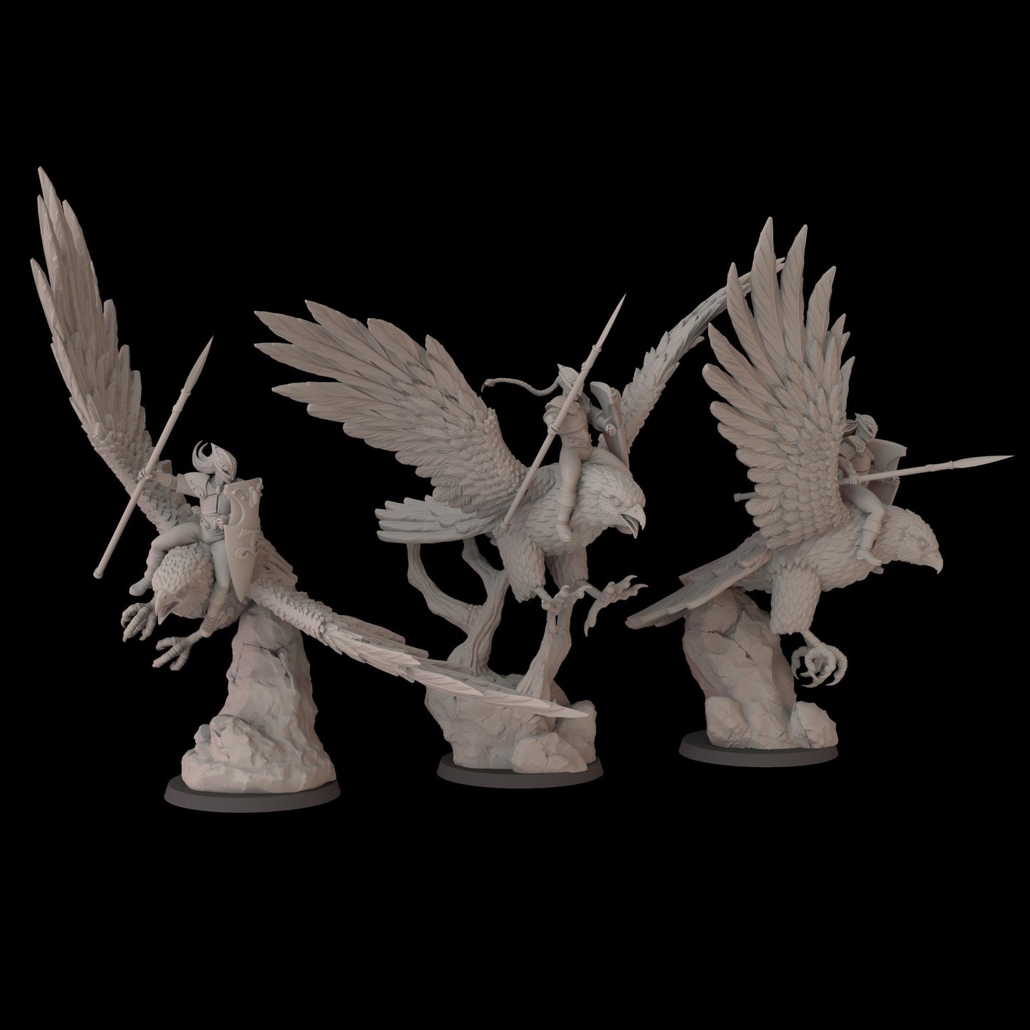 Wind Riders - set of 3 (Sculpted by Fantasy Cult Miniatures)