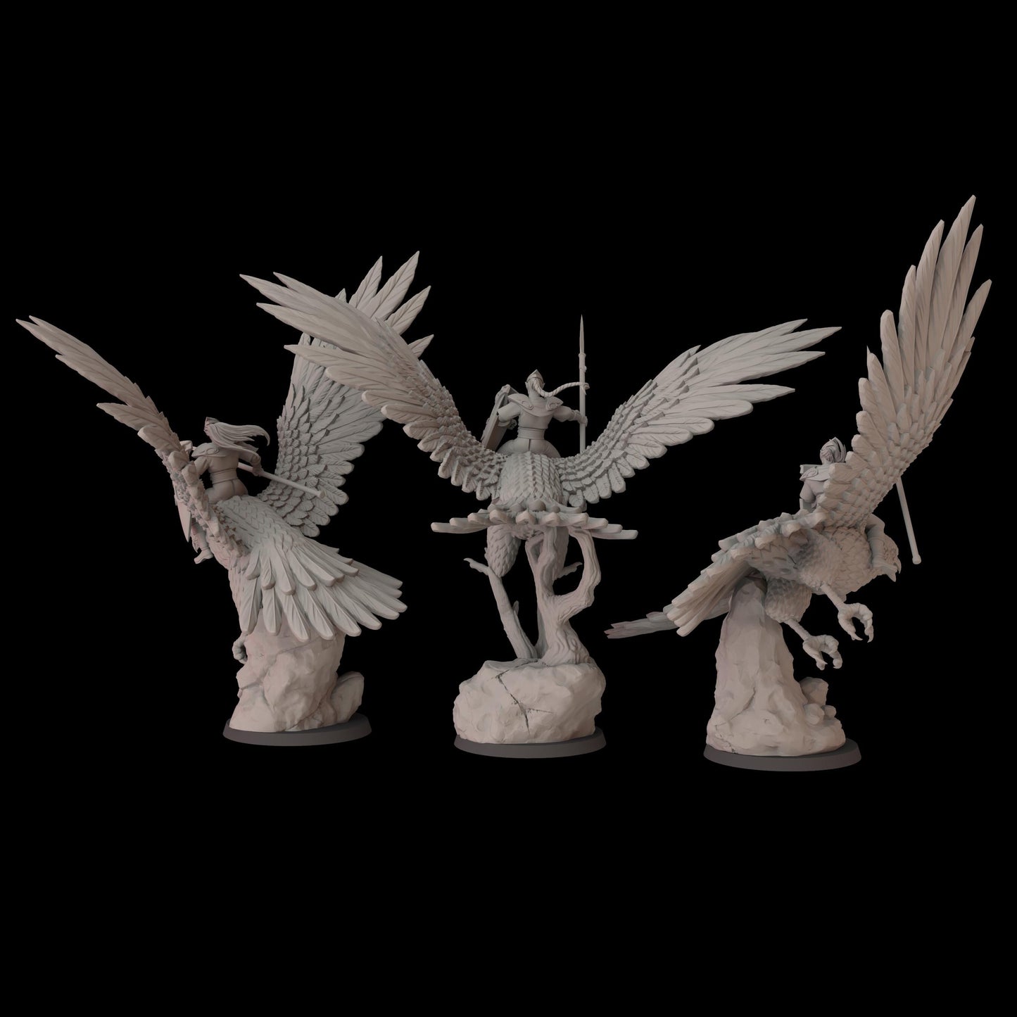 Wind Riders - set of 3 (Sculpted by Fantasy Cult Miniatures)