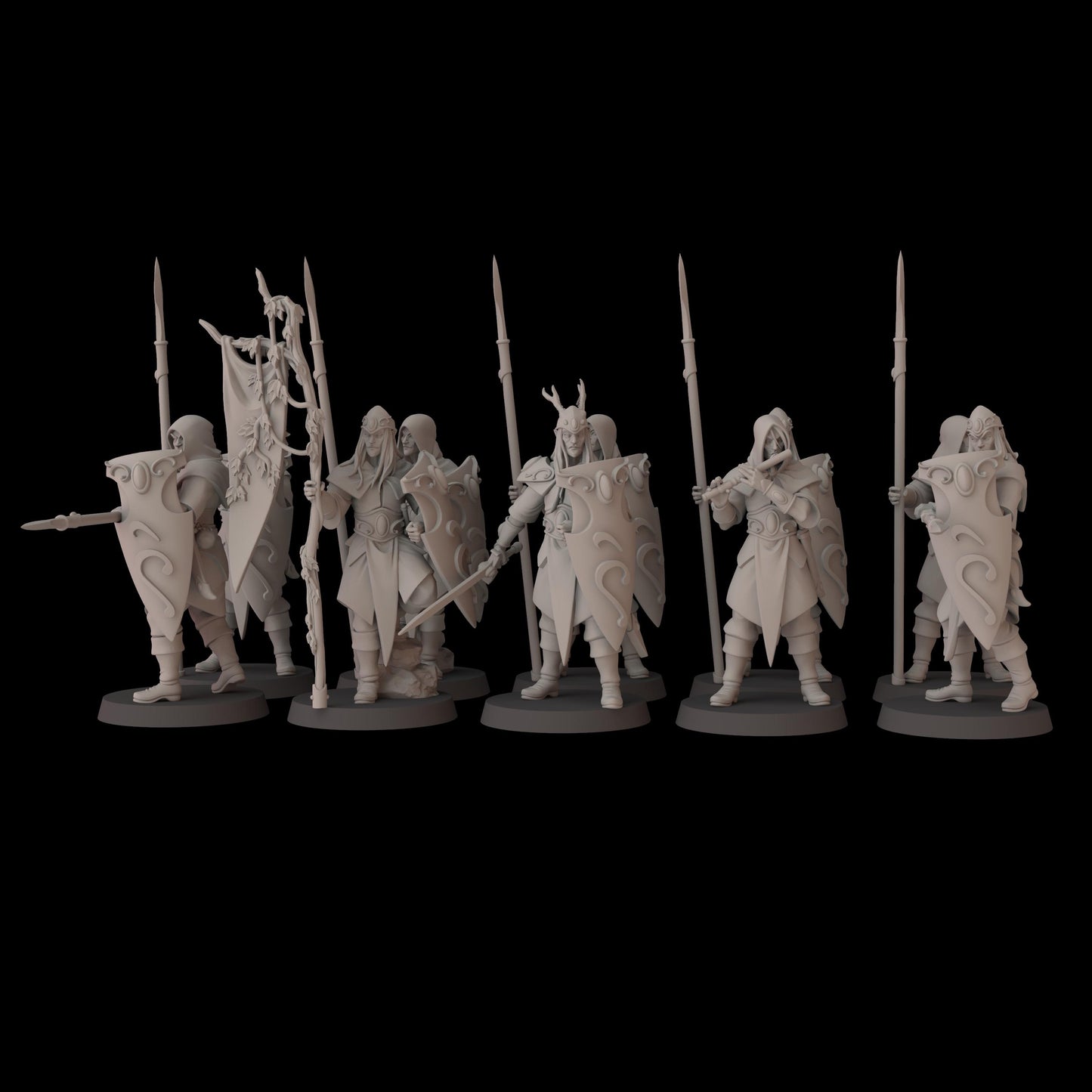 Elf Lancers - set of 10 (Sculpted by Fantasy Cult Miniatures)