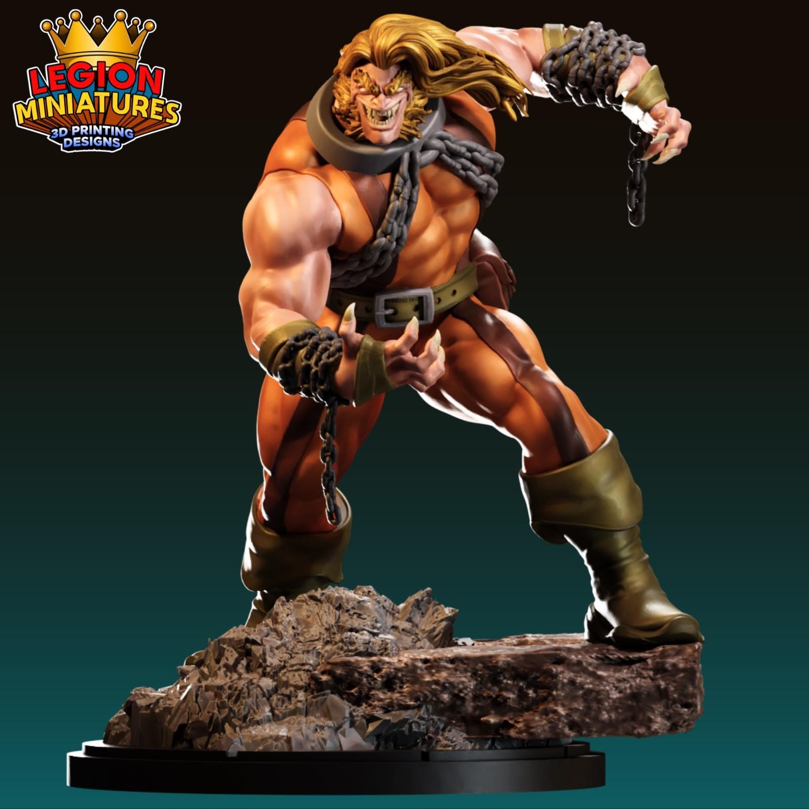 Sabretooth Horseman Fan-Art 40mm Miniature (Sculpted by Legion Miniatures) (Crisis Protocol Proxy/Alternative)