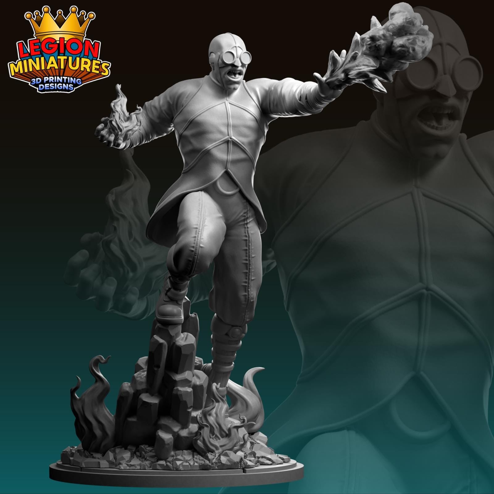 Ultimate Pyro Fan-Art 40mm Miniature (Sculpted by Legion Miniatures) (Crisis Protocol Proxy/Alternative)