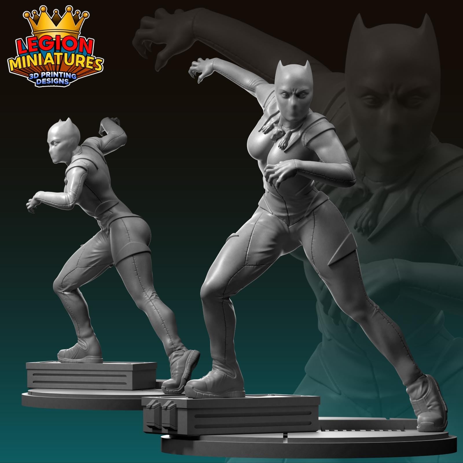 White Tiger Fan-Art 40mm Miniature (Sculpted by Legion Miniatures) (Crisis Protocol Proxy/Alternative)