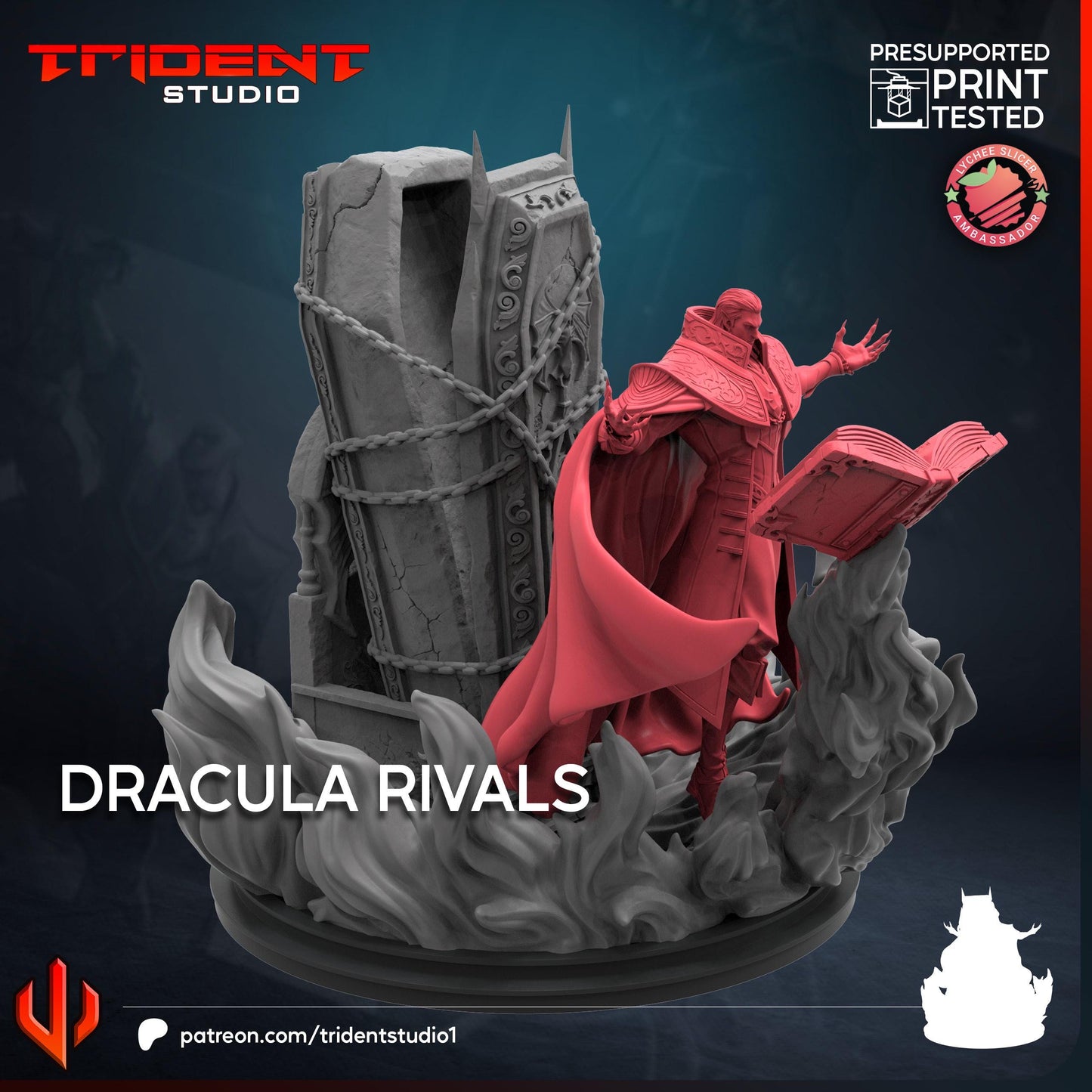 Dracula - Rivals (Fan art sculpted by Trident Studio) (Crisis Protocol Proxy/Alternative)