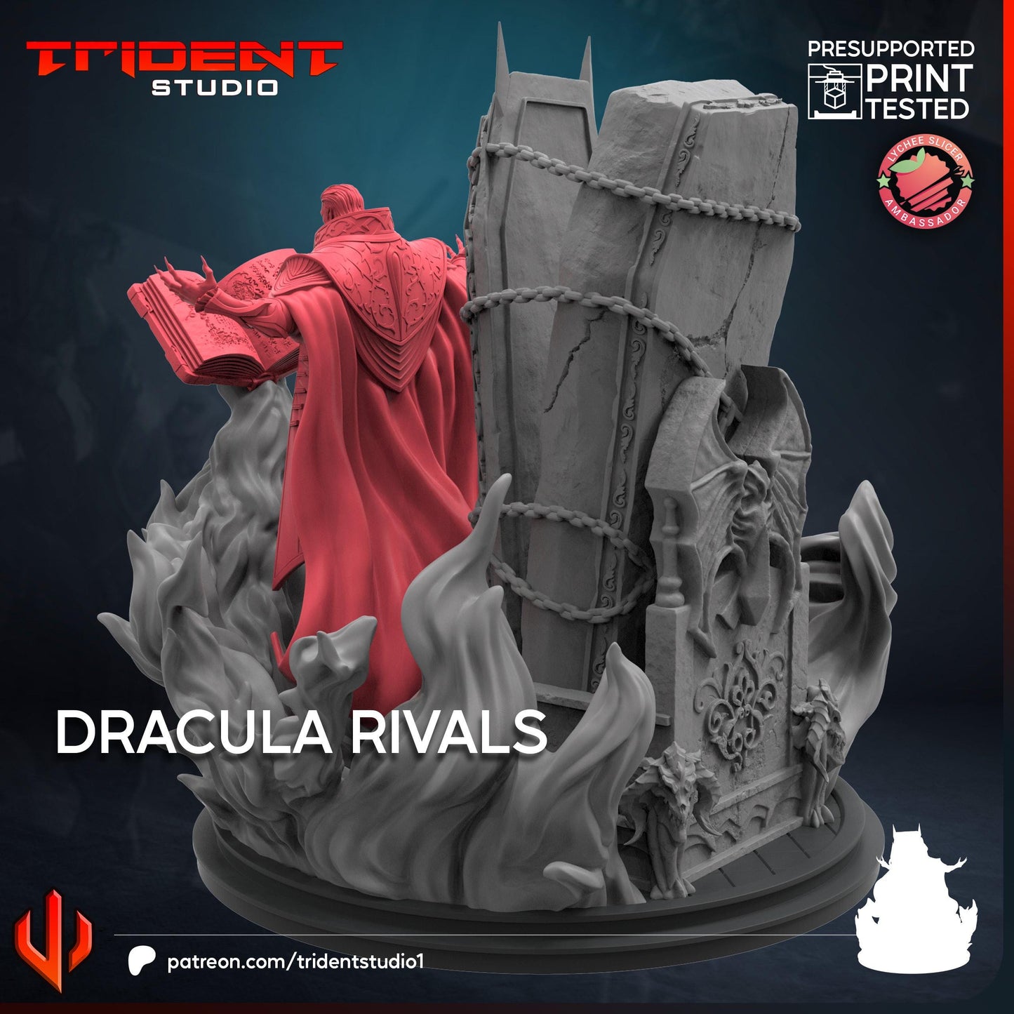 Dracula - Rivals (Fan art sculpted by Trident Studio) (Crisis Protocol Proxy/Alternative)