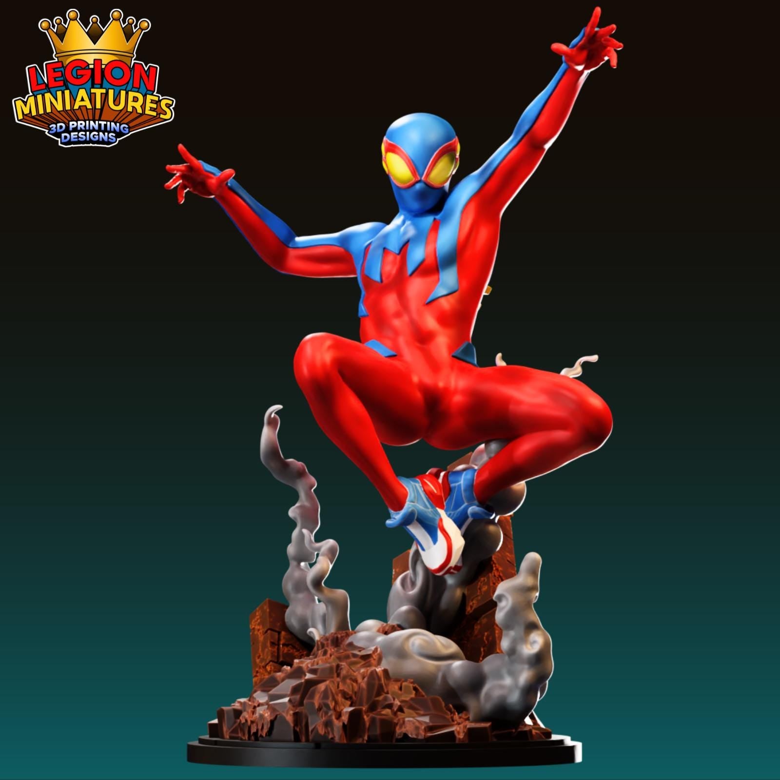 Spider-Boy Fan-Art 40mm Miniature (Sculpted by Legion Miniatures) (Crisis Protocol Proxy/Alternative)
