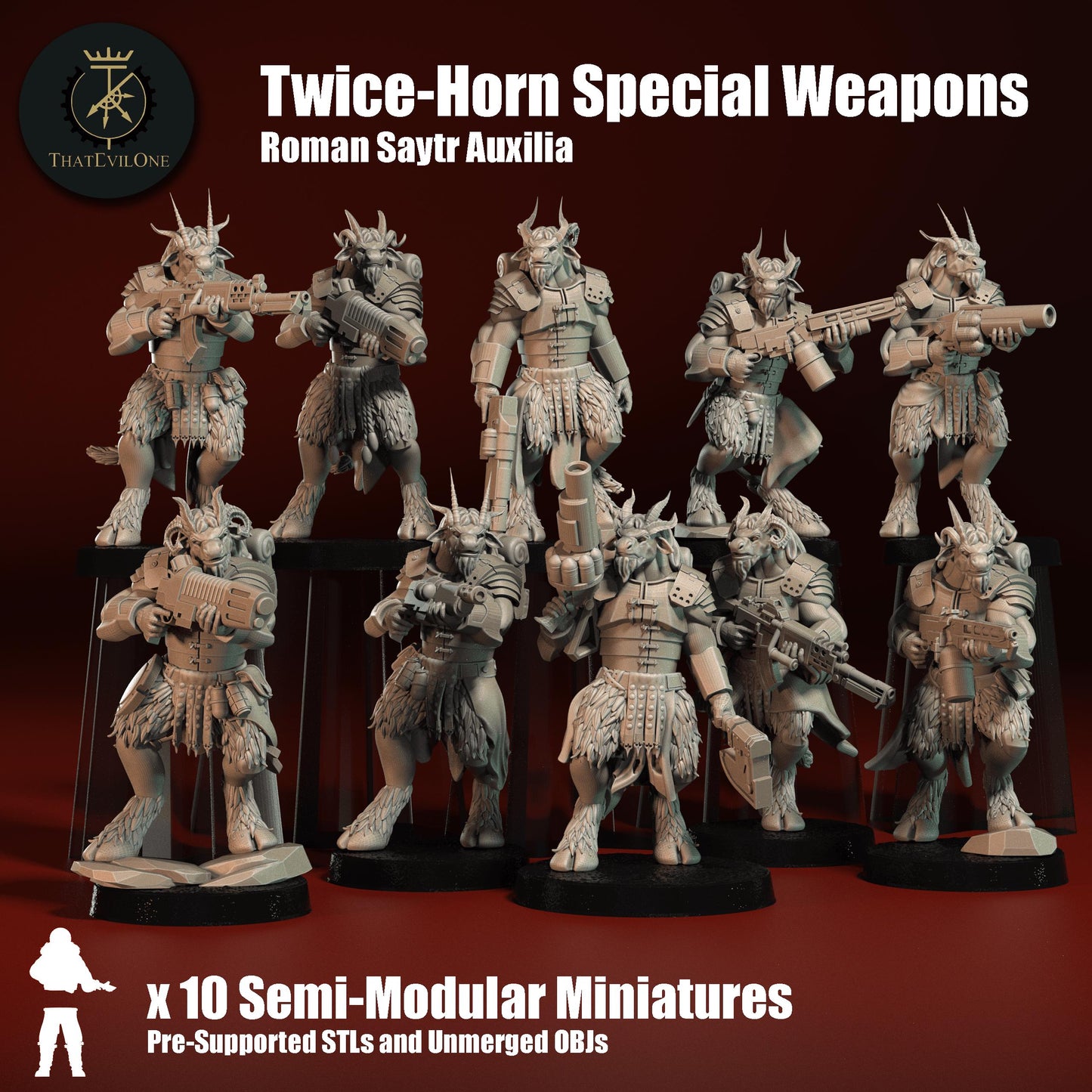 Roman Modular Satyr Twice-Horn Special Weapon Squad (10) (sculpted by That Evil One)