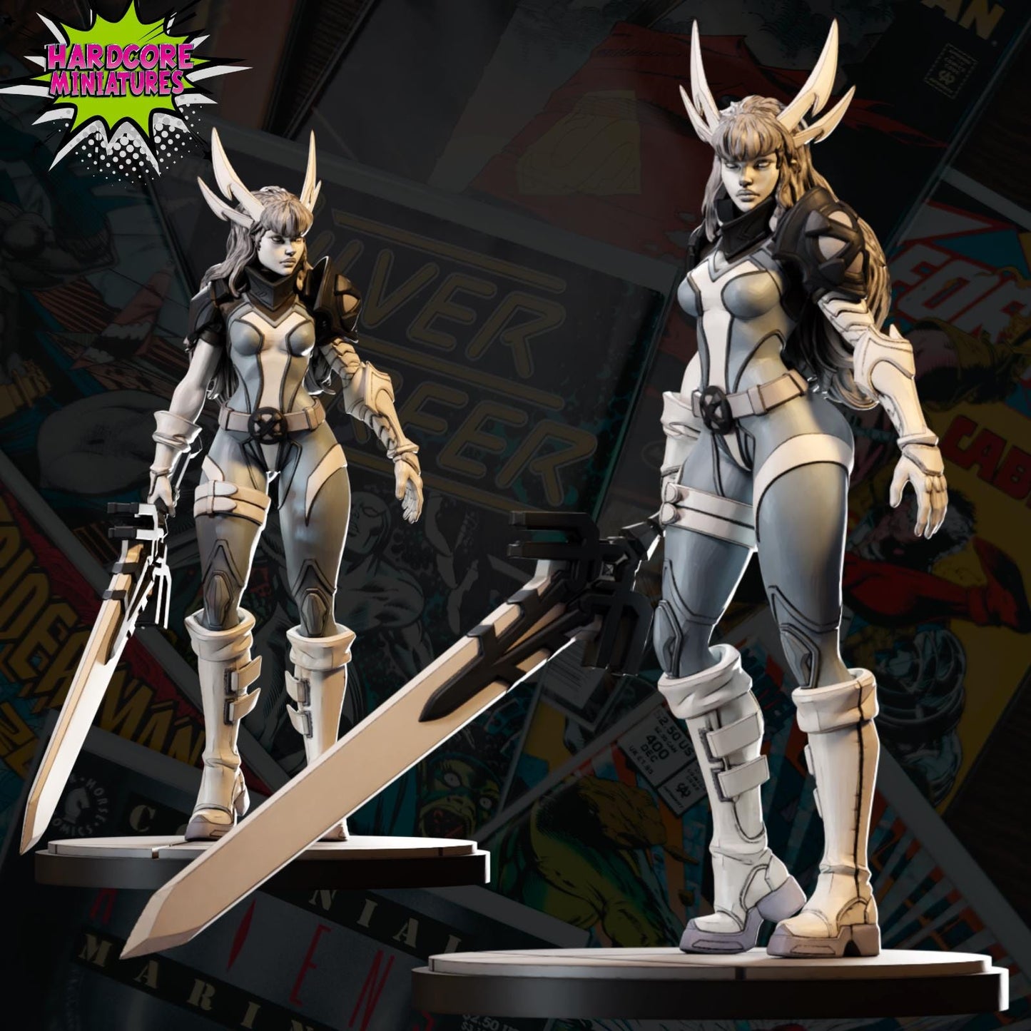 Magik (Marvel Rivals) - Fan Art 40mm Miniature (Sculpted by Hardcore Miniatures) (Crisis Protocol Proxy/Alternative)