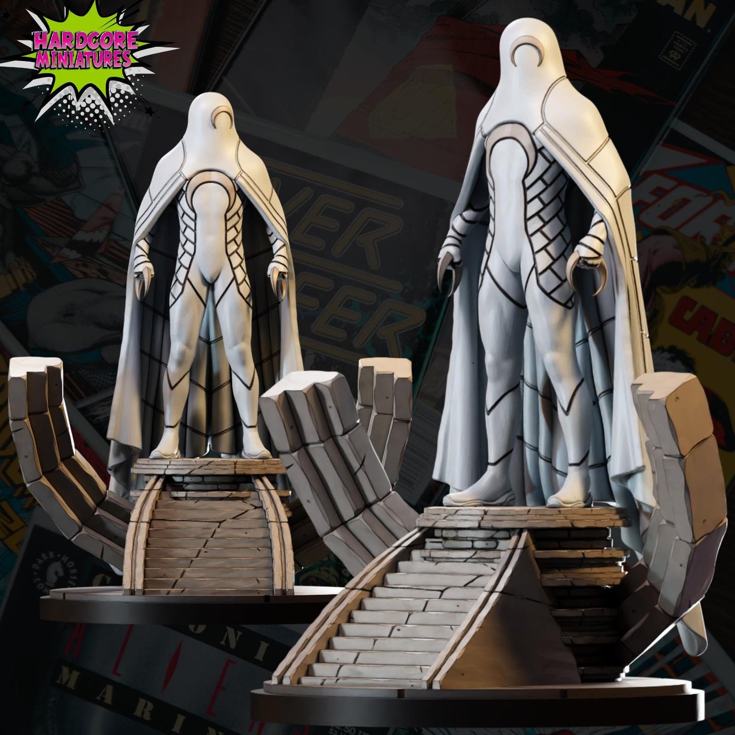 Moon Knight 2099 - Fan Art 40mm Miniature (Sculpted by Hardcore Miniatures) (Crisis Protocol Proxy/Alternative)
