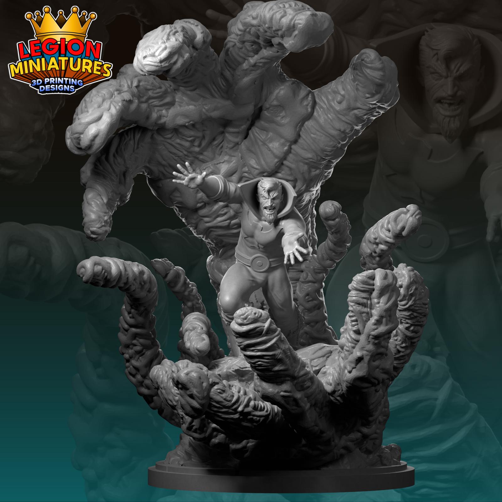 Black Tom Fan-Art 40mm Miniature (Sculpted by Legion Miniatures) (Crisis Protocol Proxy/Alternative)