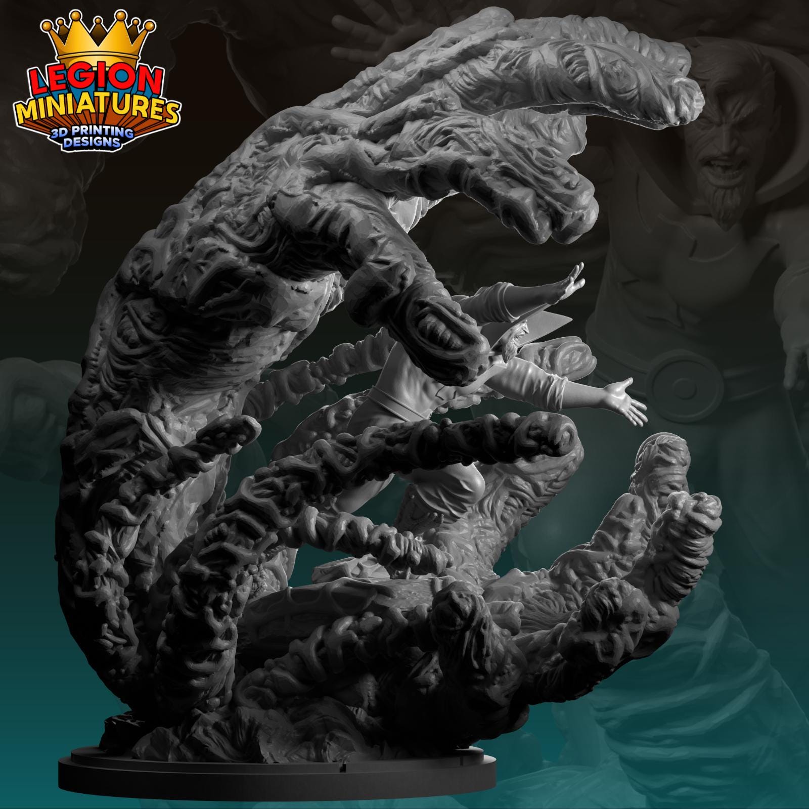 Black Tom Fan-Art 40mm Miniature (Sculpted by Legion Miniatures) (Crisis Protocol Proxy/Alternative)