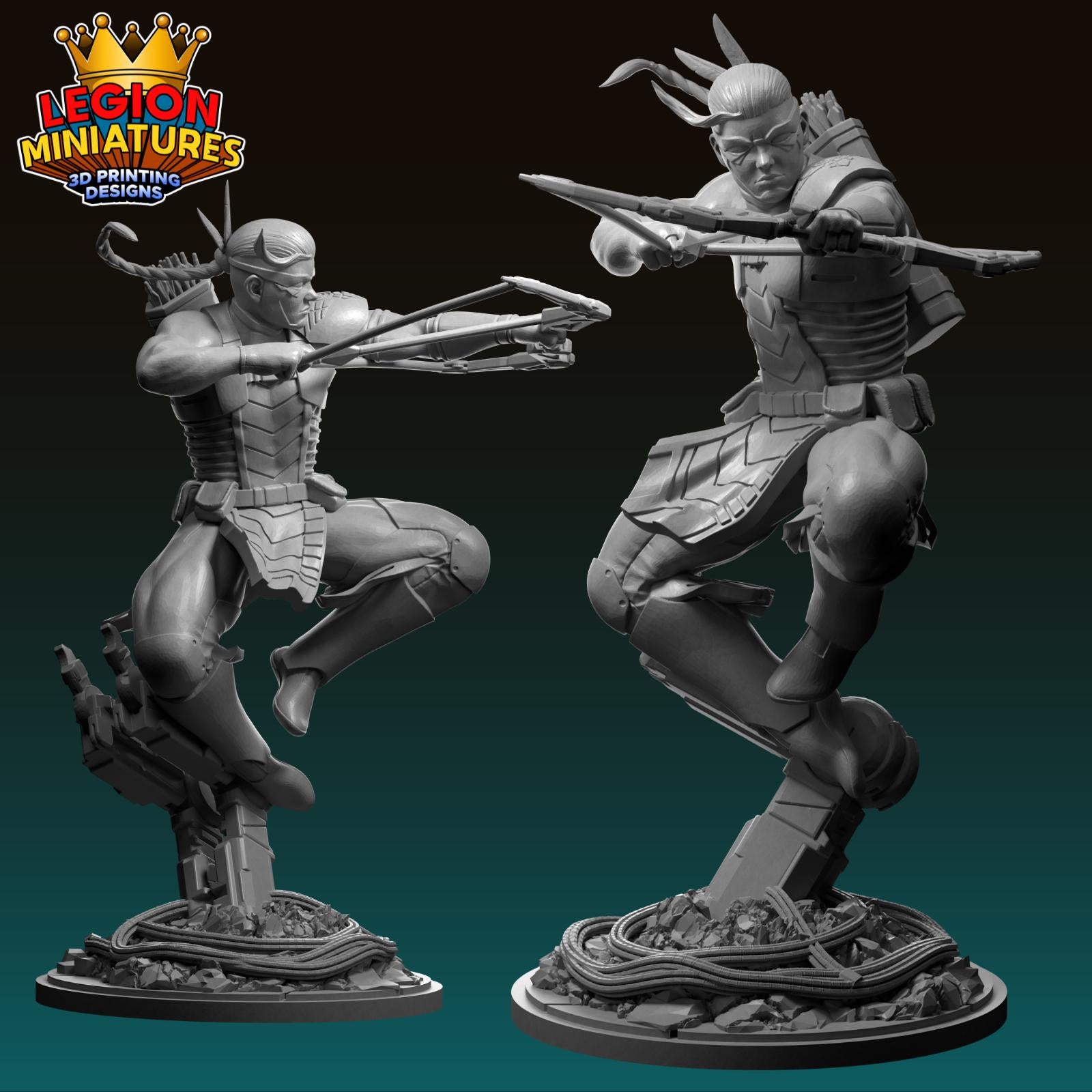 Ultimate Hawkeye Fan-Art 40mm Miniature (Sculpted by Legion Miniatures) (Crisis Protocol Proxy/Alternative)