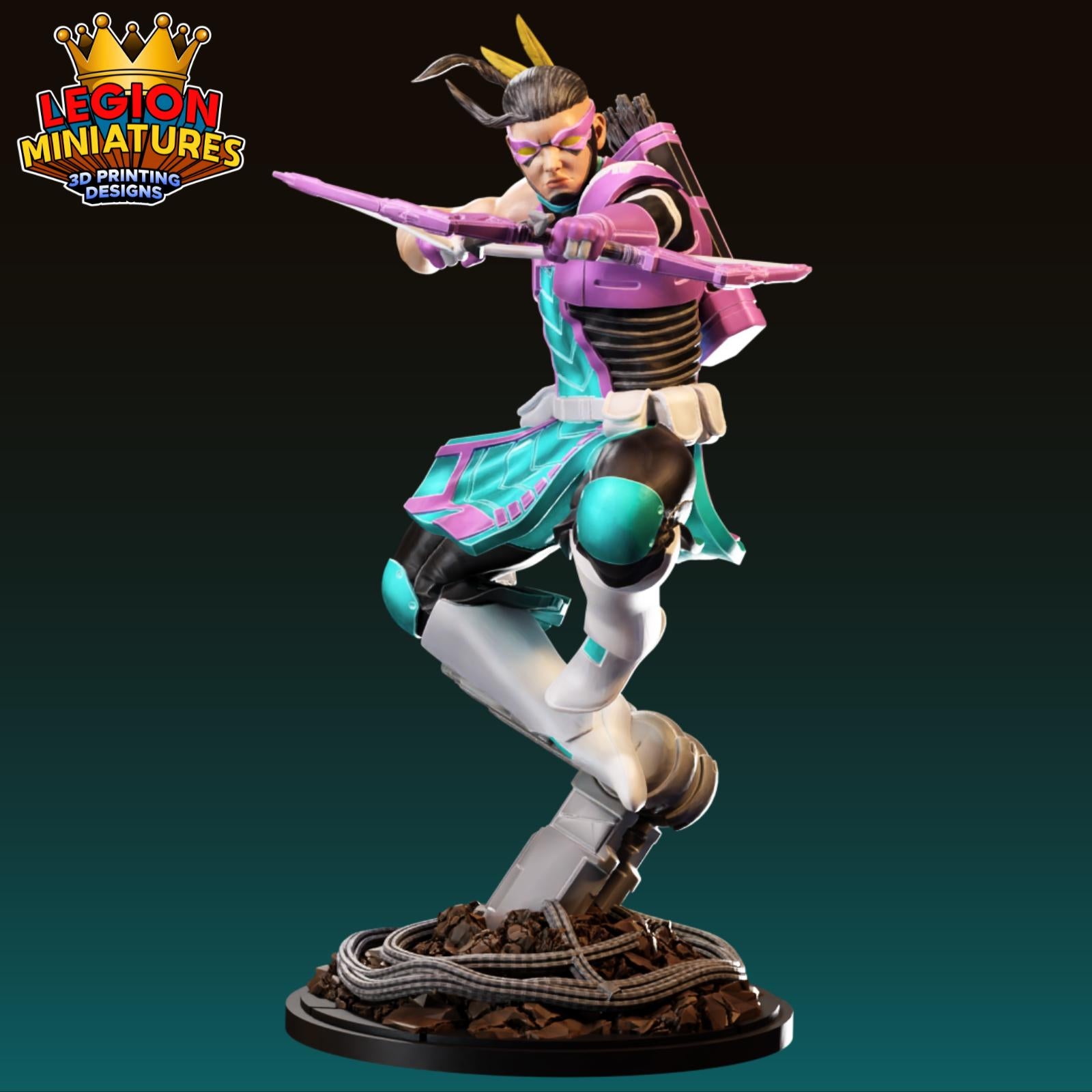 Ultimate Hawkeye Fan-Art 40mm Miniature (Sculpted by Legion Miniatures) (Crisis Protocol Proxy/Alternative)