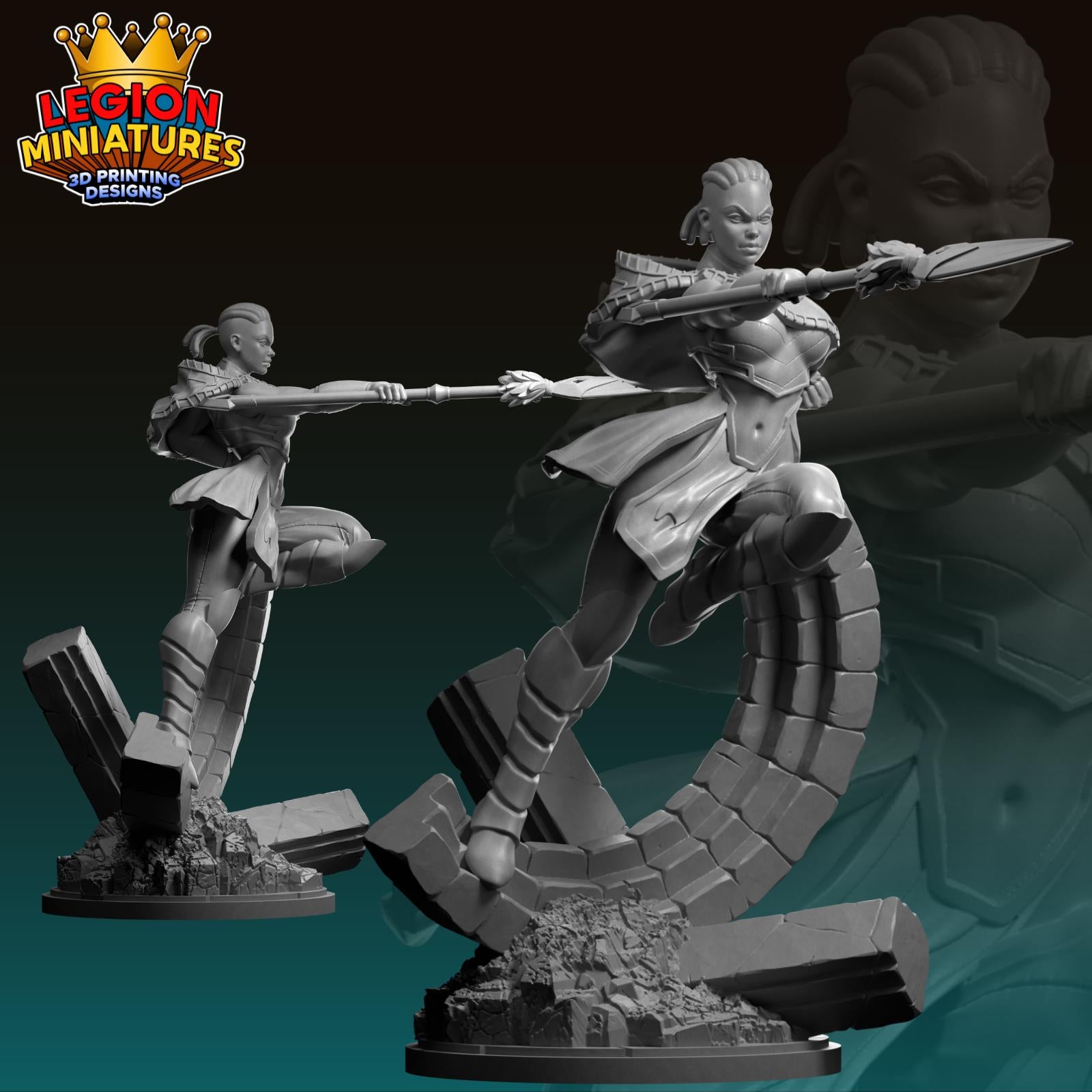 Ultimate Shuri Fan-Art 40mm Miniature (Sculpted by Legion Miniatures) (Crisis Protocol Proxy/Alternative)