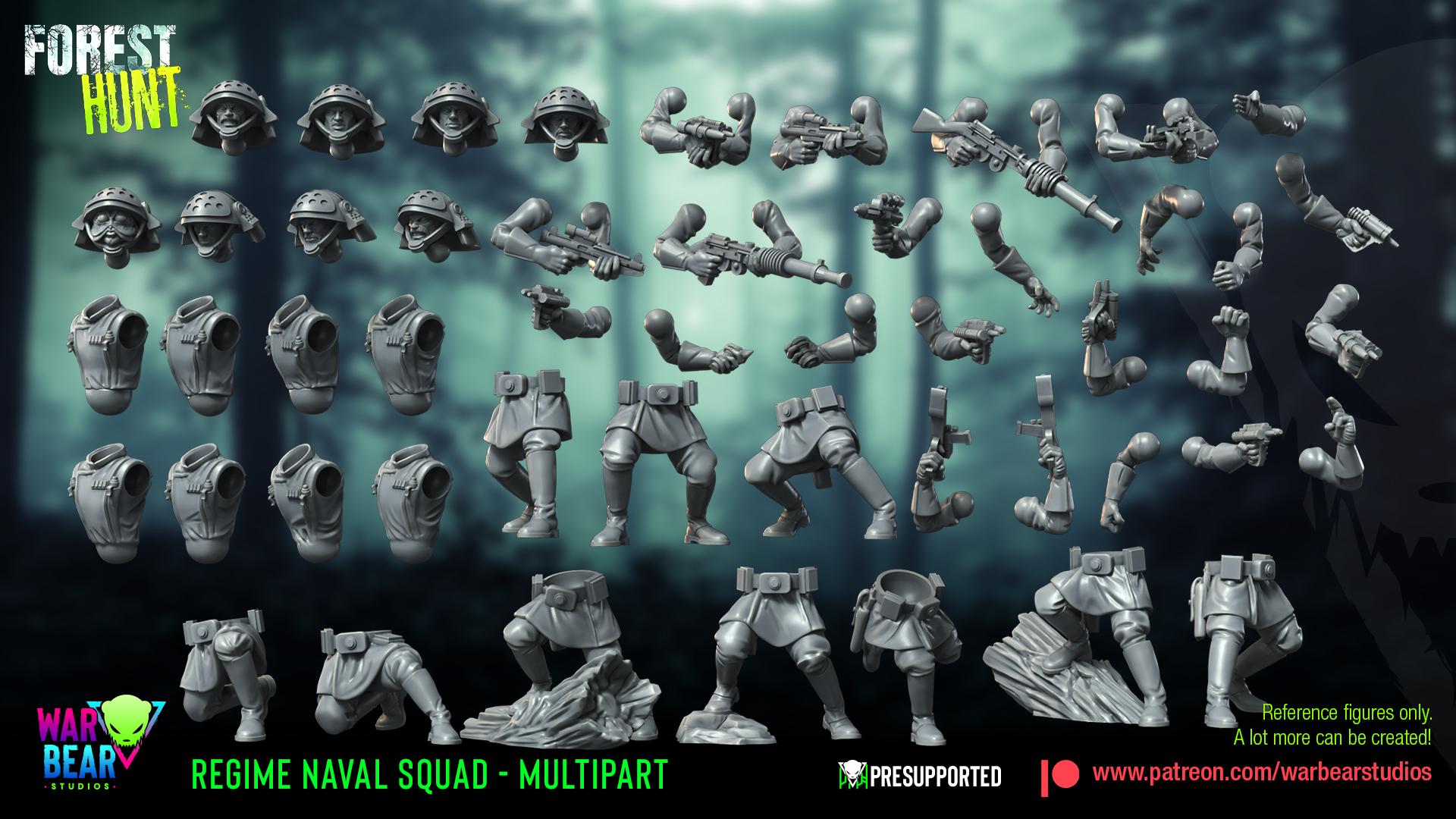 Regime Naval Squad - set of 10 (Sculpted by War Bear Studios)