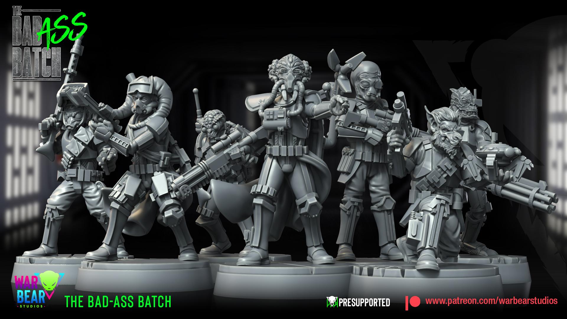 The BadAss Batch - set of 7 (Sculpted by War Bear Studios)