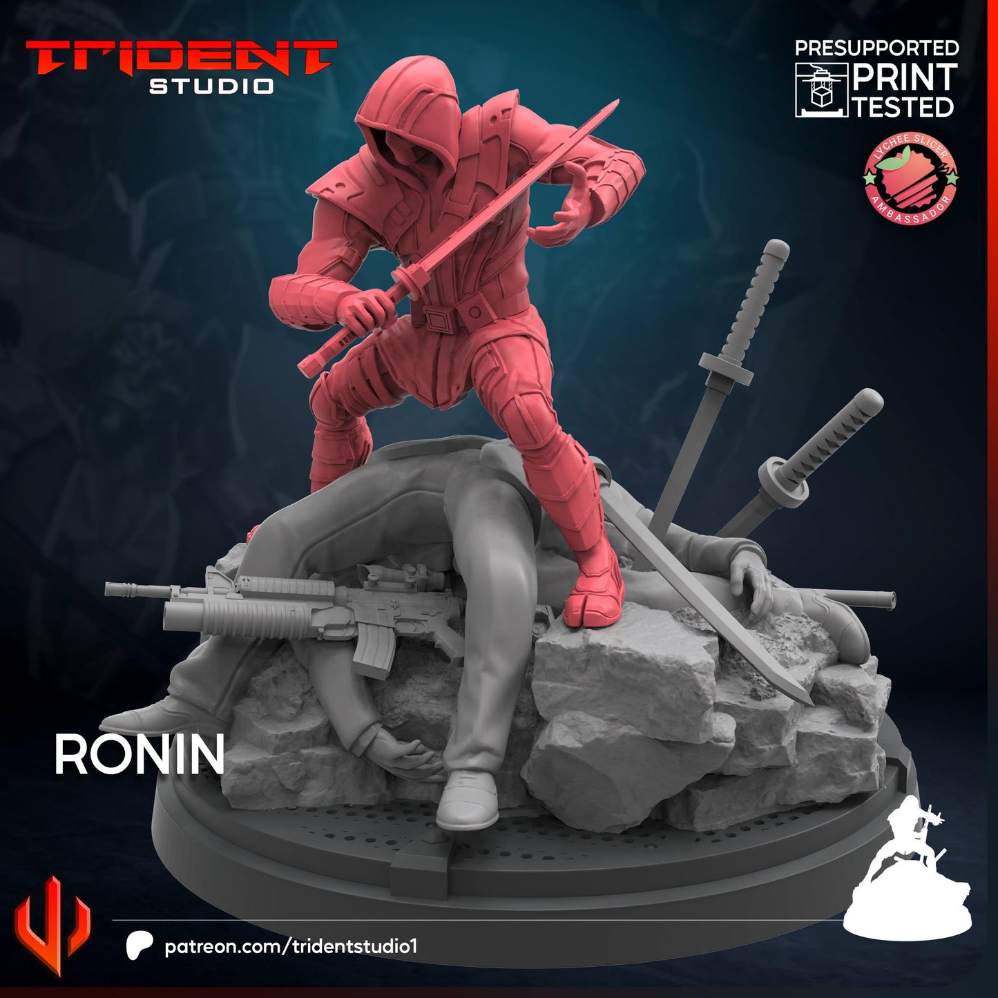 Ronin (Fan art sculpted by Trident Studio) (Crisis Protocol Proxy/Alternative)