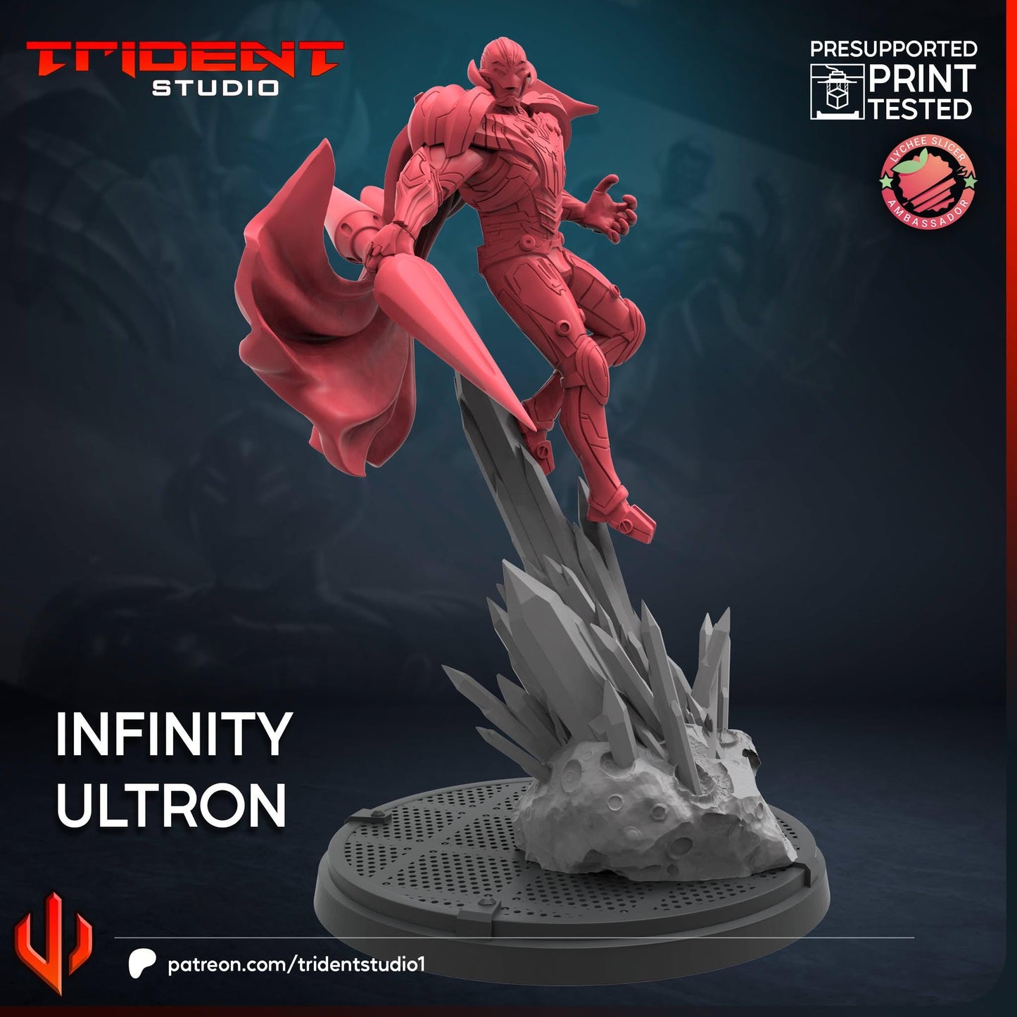 Infinity Ultron (Fan art sculpted by Trident Studio) (Crisis Protocol Proxy/Alternative)