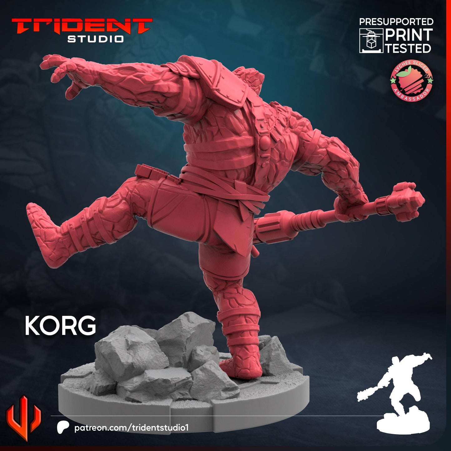 Korg (Fan art sculpted by Trident Studio) (Crisis Protocol Proxy/Alternative)