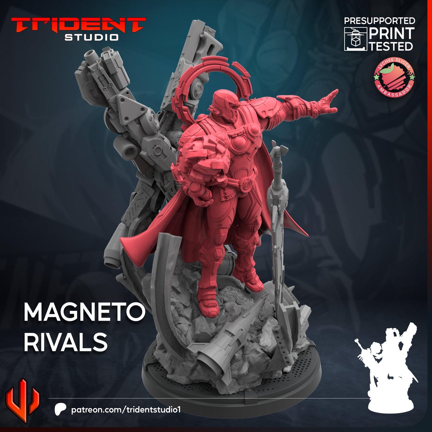 Magneto - Rivals (Fan art sculpted by Trident Studio) (Crisis Protocol Proxy/Alternative)