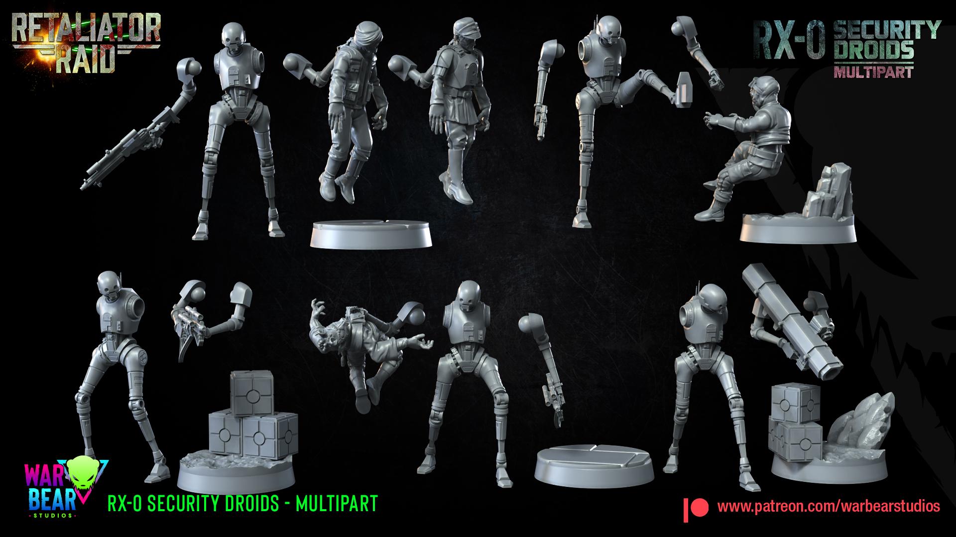 RX-0 Security Droids - set of 5 (Sculpted by War Bear Studios)