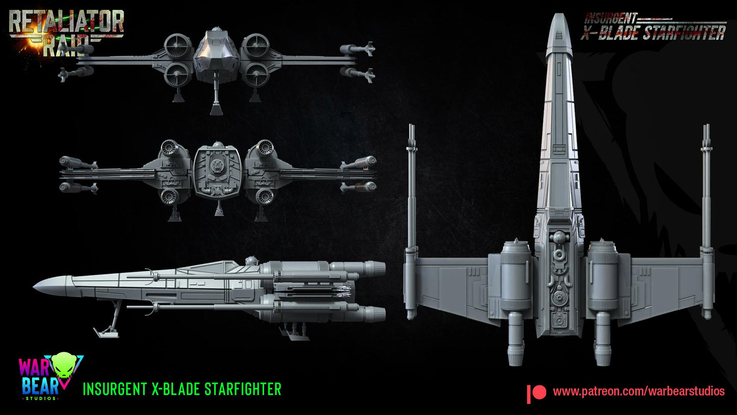 Insurgent X-Blade Starfighter (Sculpted by War Bear Studios)