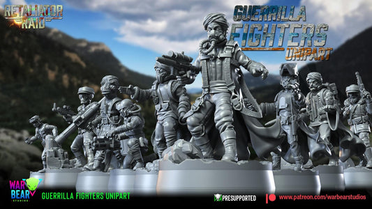 Guerrilla Fighters - set of 3 (Sculpted by War Bear Studios)