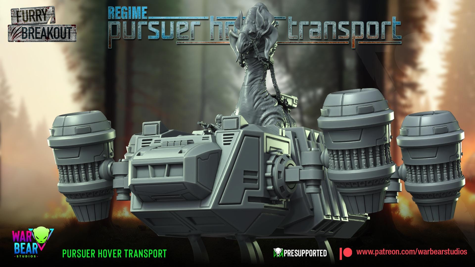 Regime Pursuer Hover Transport (Sculpted by War Bear Studios)