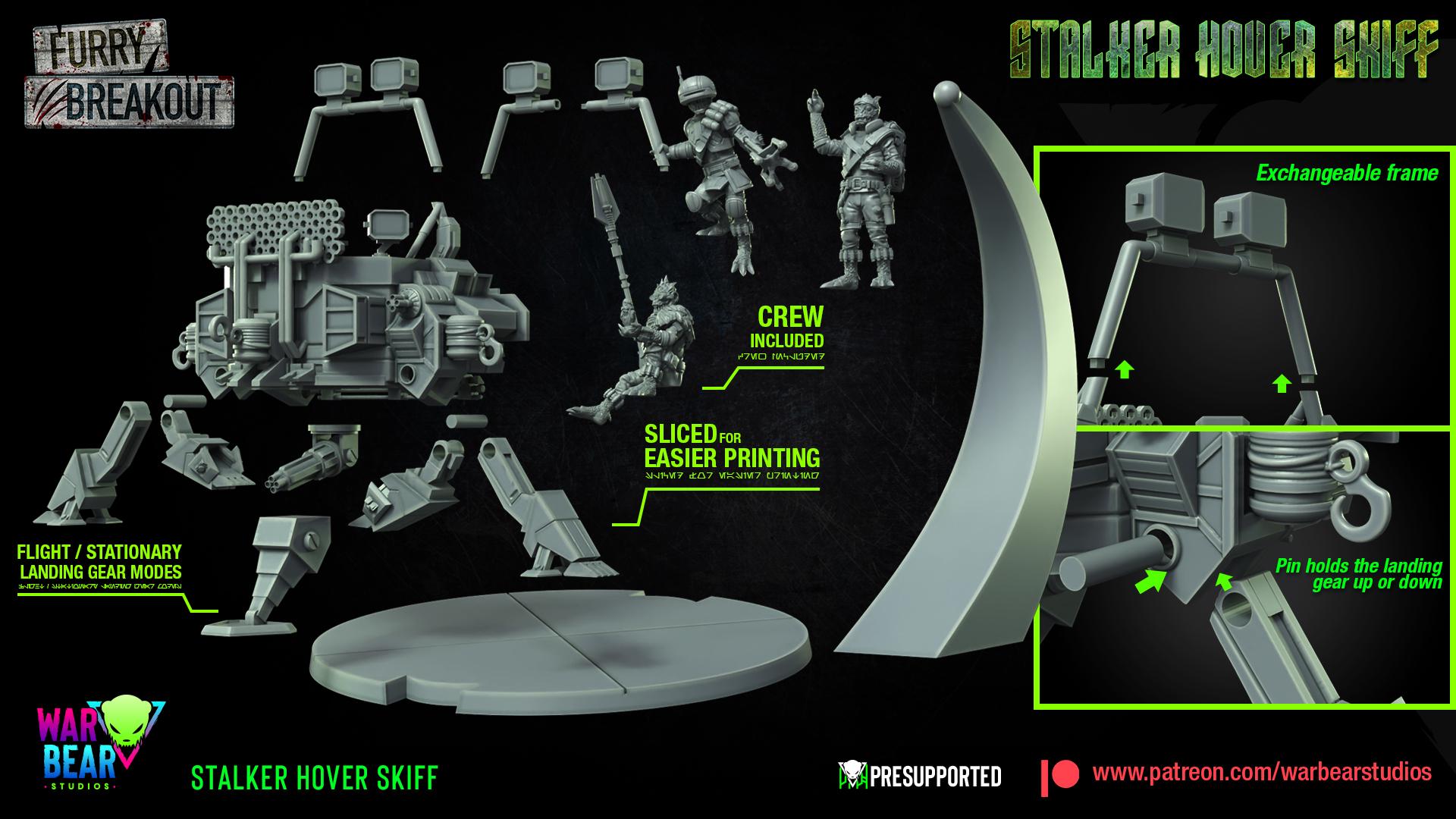 Stalker Hover Skiff (Sculpted by War Bear Studios)