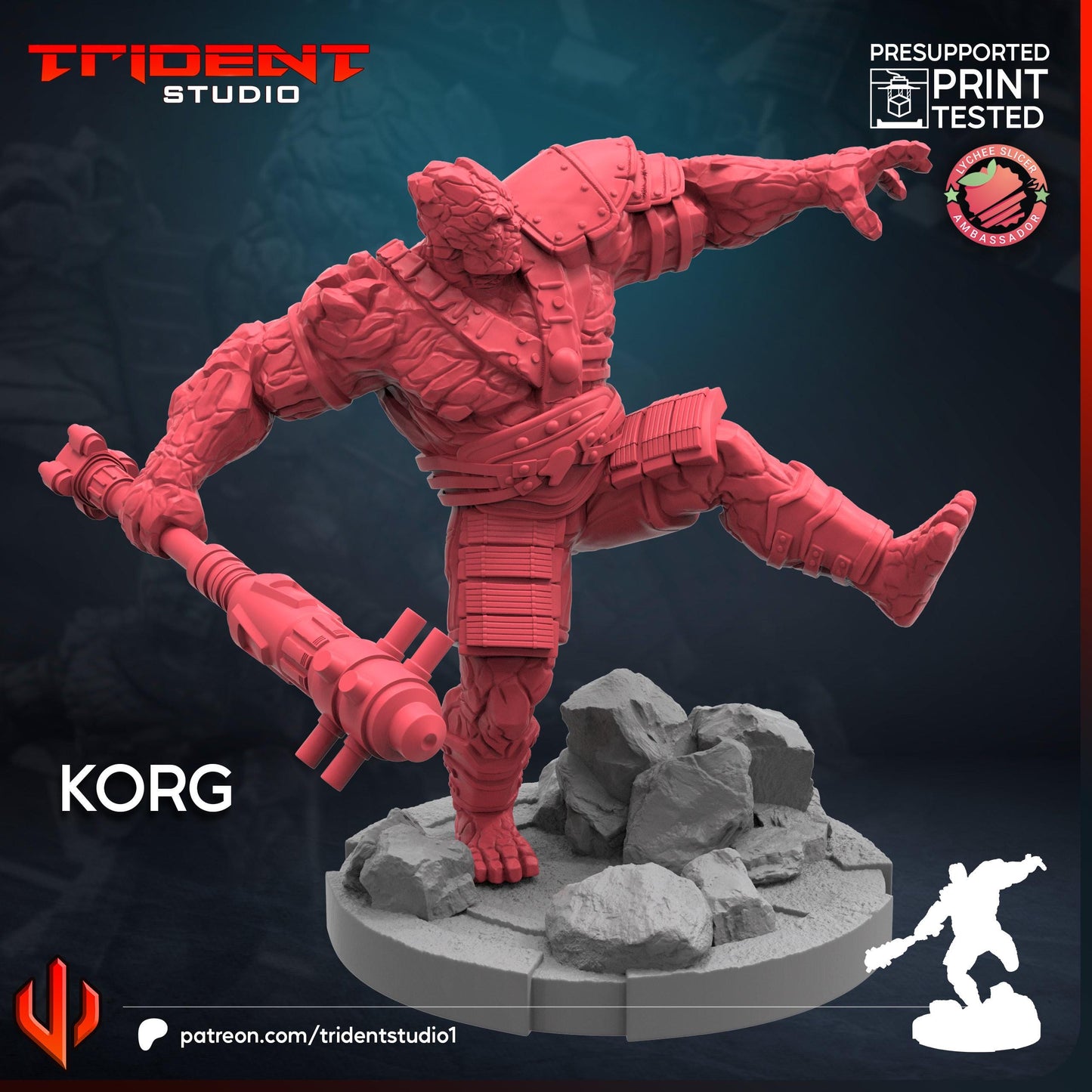 Korg (Fan art sculpted by Trident Studio) (Crisis Protocol Proxy/Alternative)