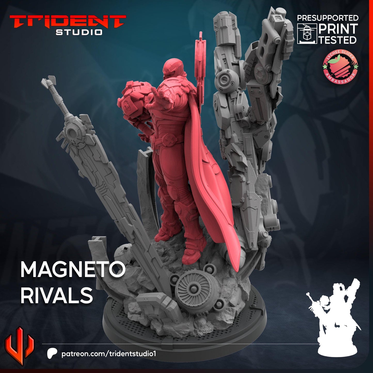 Magneto - Rivals (Fan art sculpted by Trident Studio) (Crisis Protocol Proxy/Alternative)