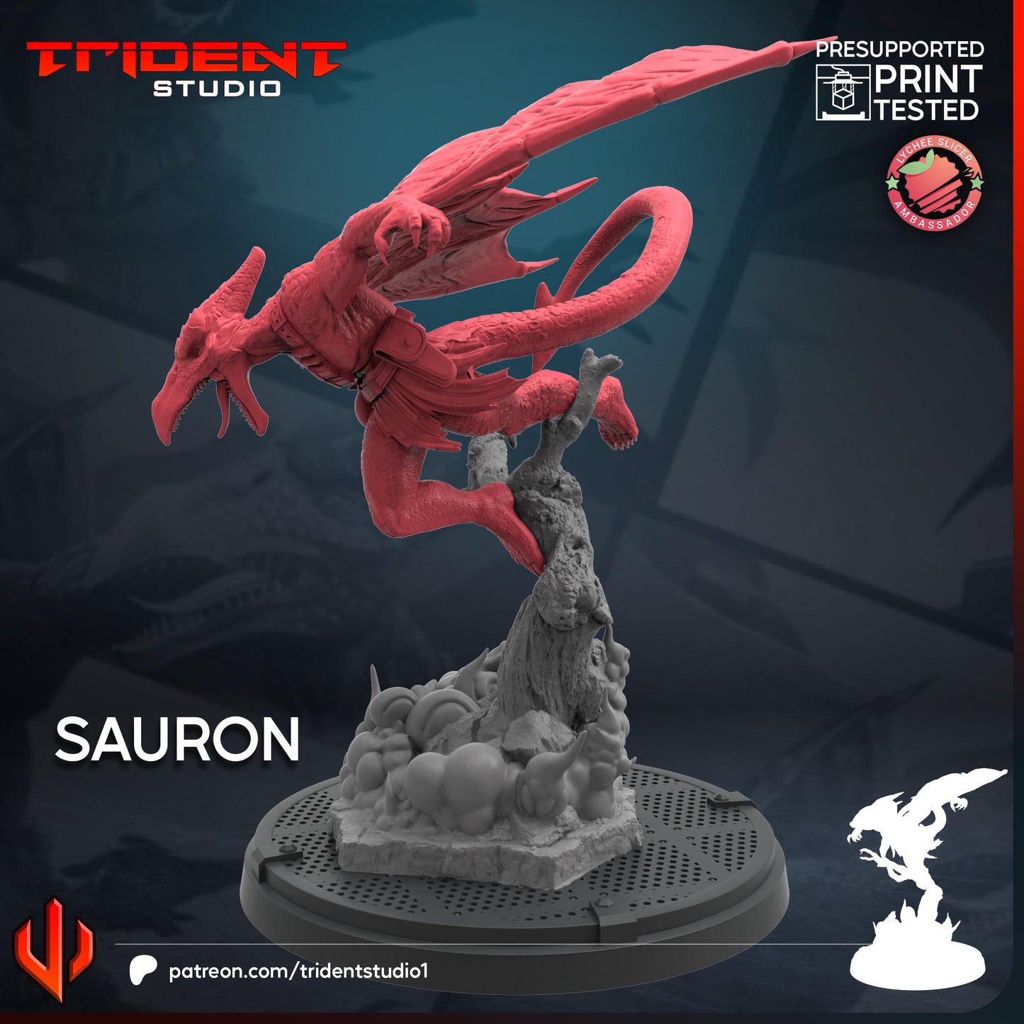 Sauron (Fan art sculpted by Trident Studio) (Crisis Protocol Proxy/Alternative)