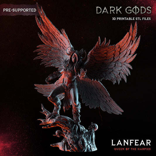 Lanfear The Harpy Queen on 60mm base - Sculpted by Dark Gods