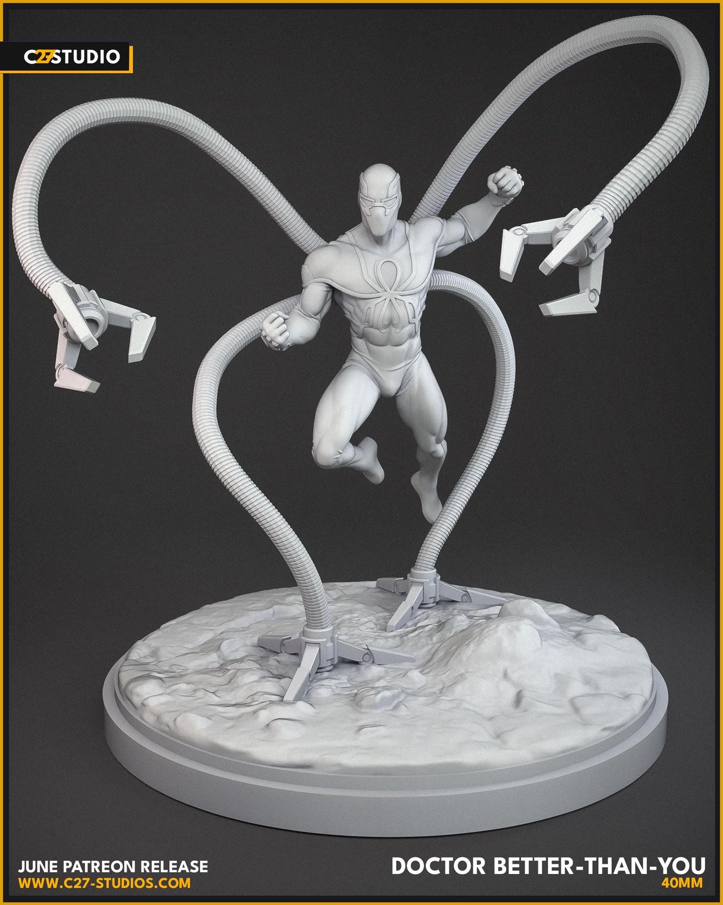 Superior Octopus / Doctor Better-Than-You 40mm miniature (sculpted by C27 collectibles) (Crisis Protocol Proxy/Alternative)