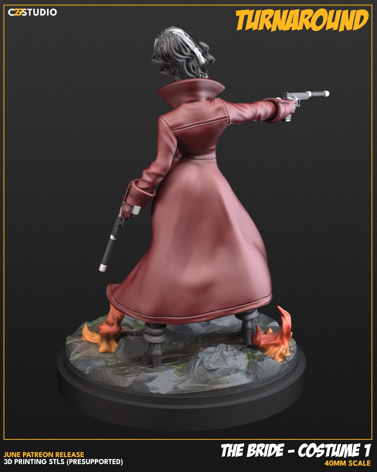 The Bride / Thread and Dread 40mm miniature (sculpted by C27 collectibles) (Crisis Protocol Proxy/Alternative)