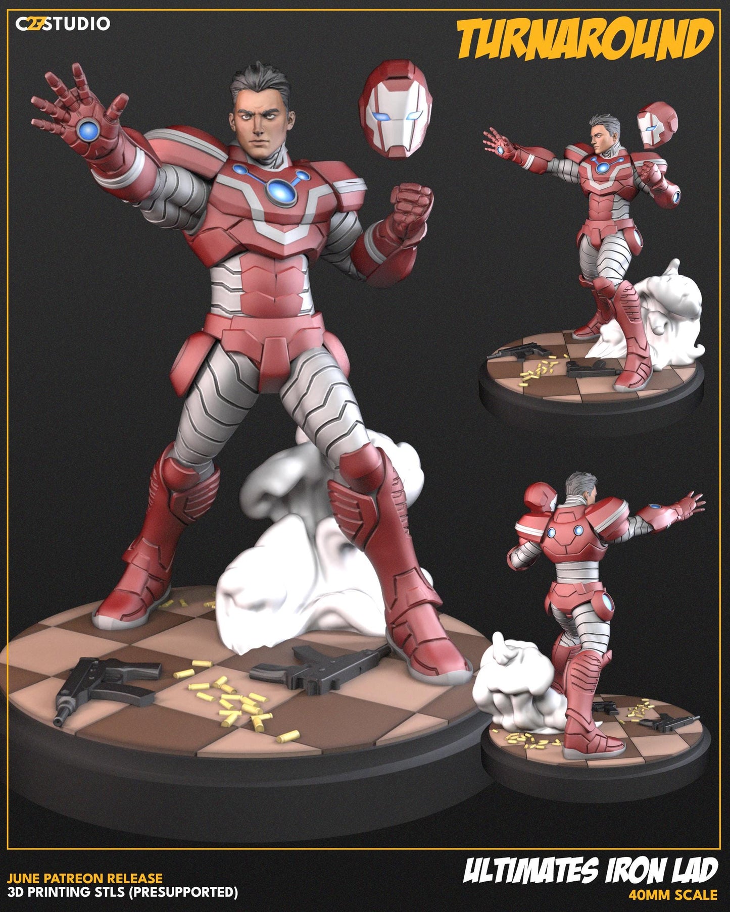 Ultimates Iron Lad / Time Baby Stark 40mm miniature (sculpted by C27 collectibles) (Crisis Protocol Proxy/Alternative)