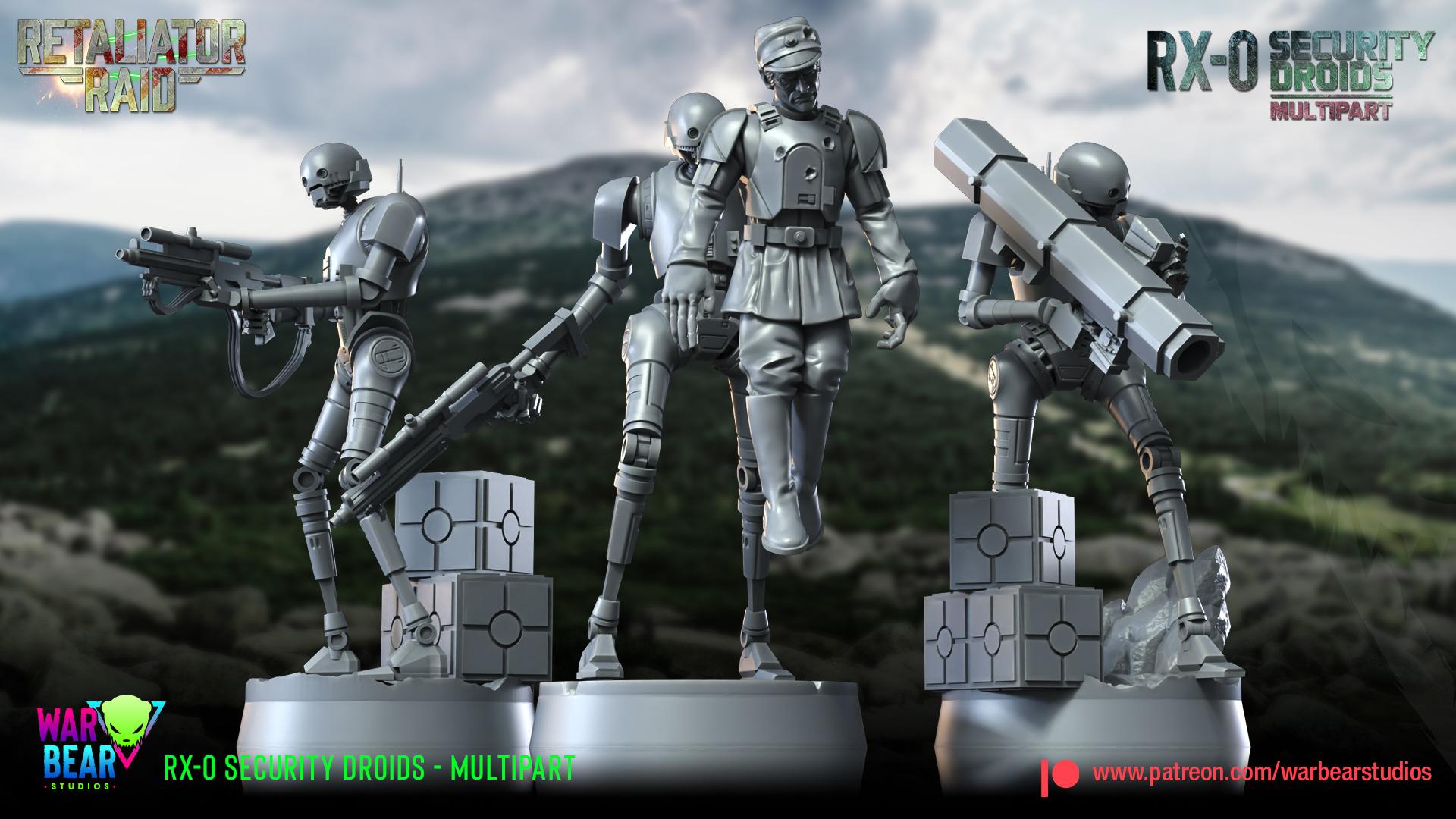 RX-0 Security Droids - set of 5 (Sculpted by War Bear Studios)