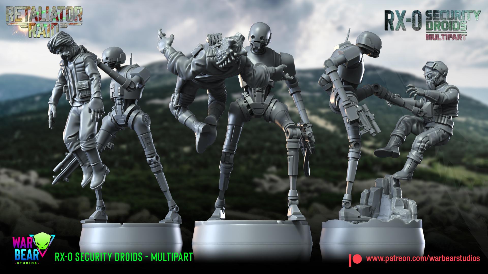 RX-0 Security Droids - set of 5 (Sculpted by War Bear Studios)