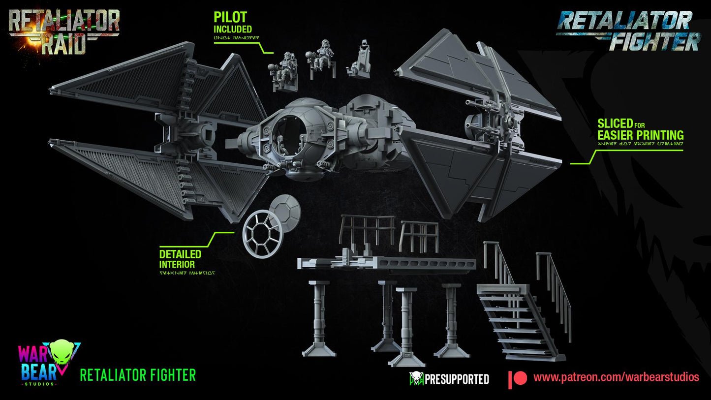 Retaliator fighter (Sculpted by War Bear Studios)