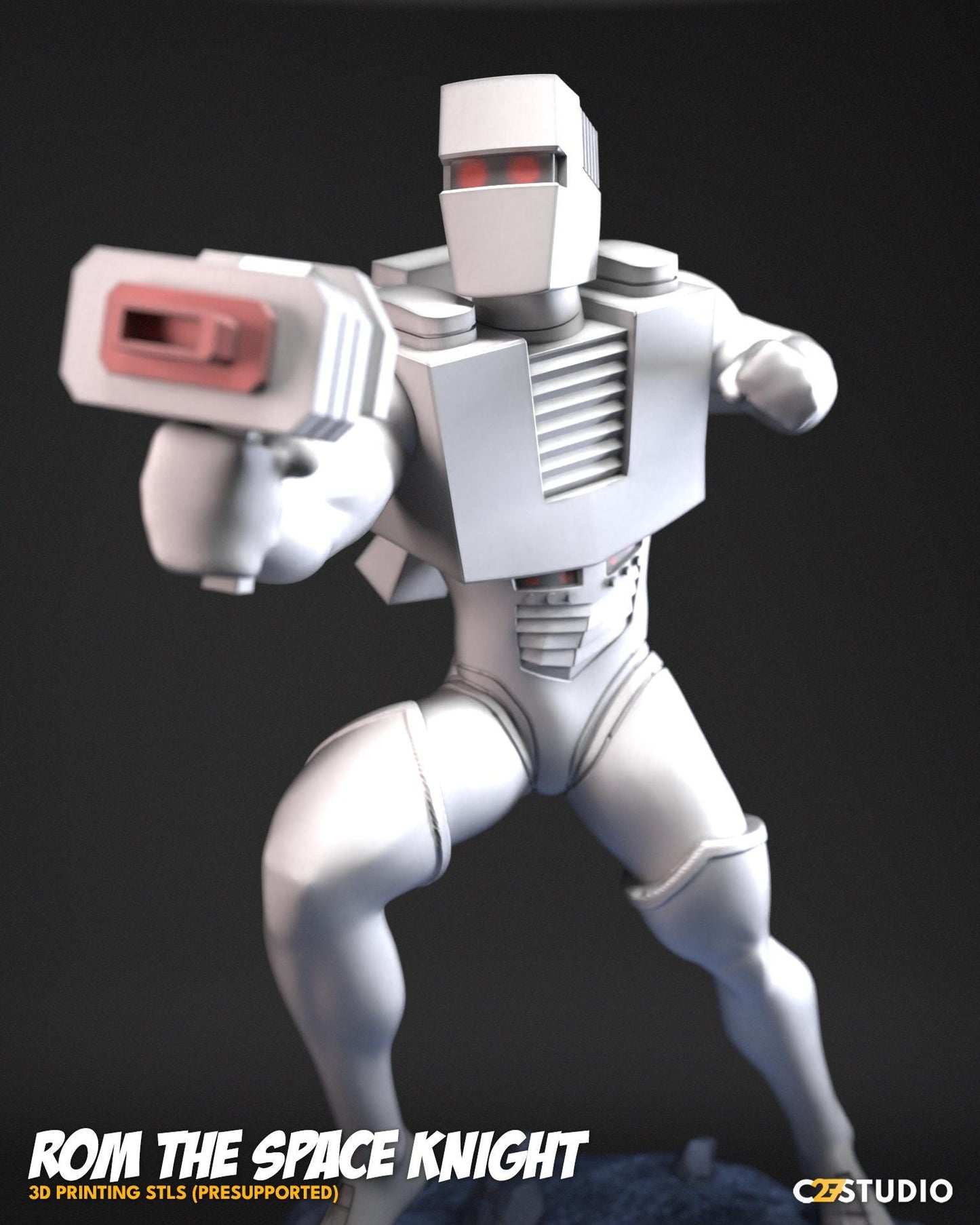 Rom the Space Knight 40mm miniature (sculpted by C27 collectibles) (Crisis Protocol Proxy/Alternative)