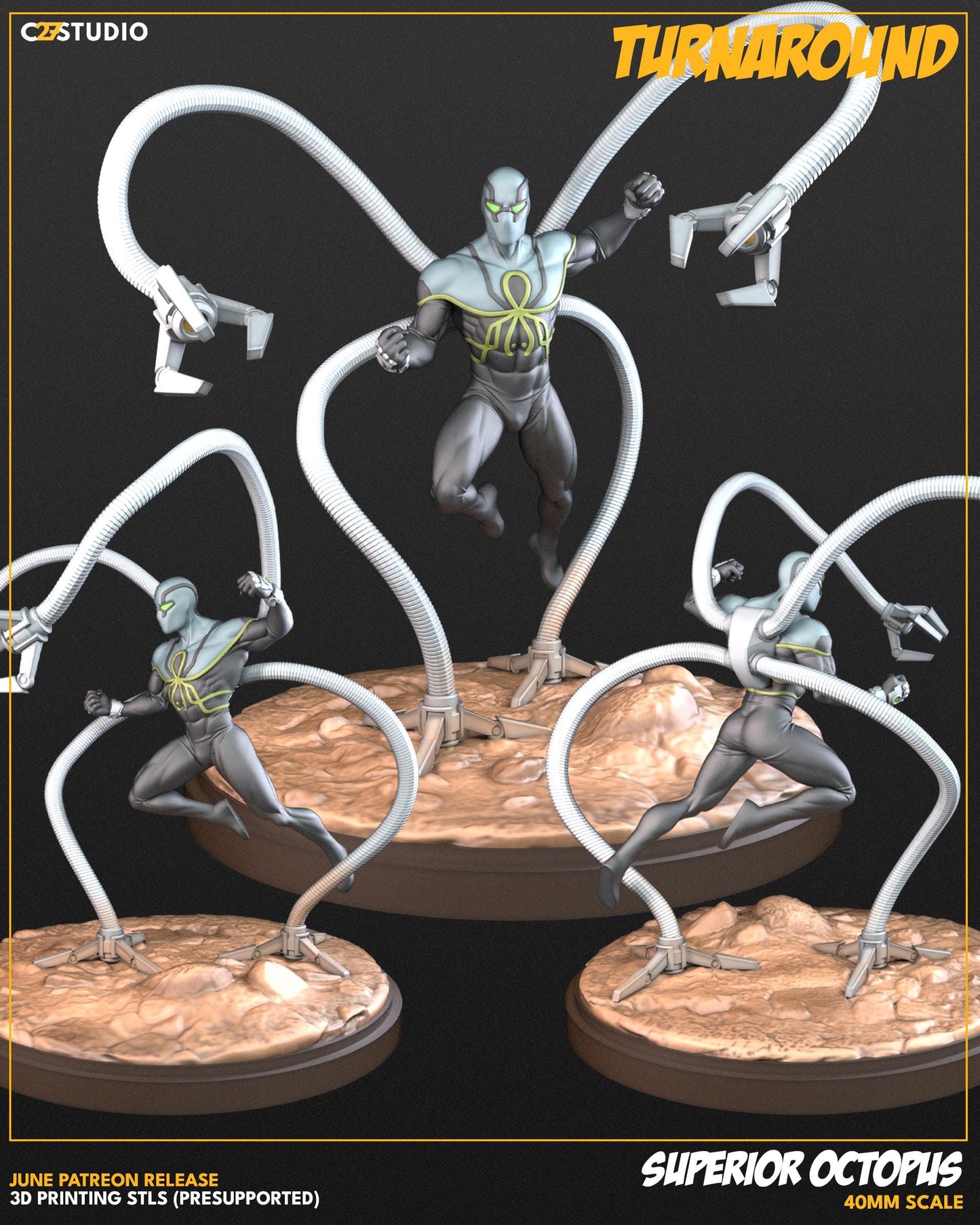 Superior Octopus / Doctor Better-Than-You 40mm miniature (sculpted by C27 collectibles) (Crisis Protocol Proxy/Alternative)