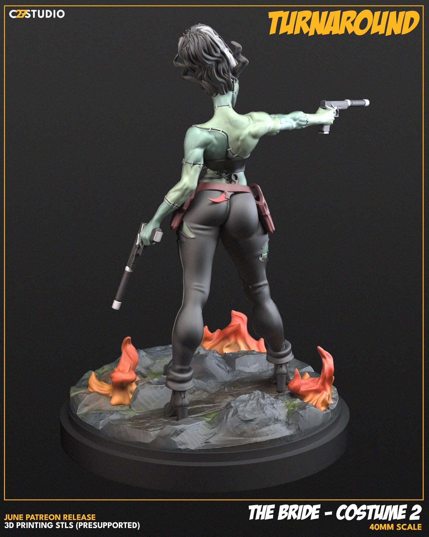 The Bride / Thread and Dread 40mm miniature (sculpted by C27 collectibles) (Crisis Protocol Proxy/Alternative)