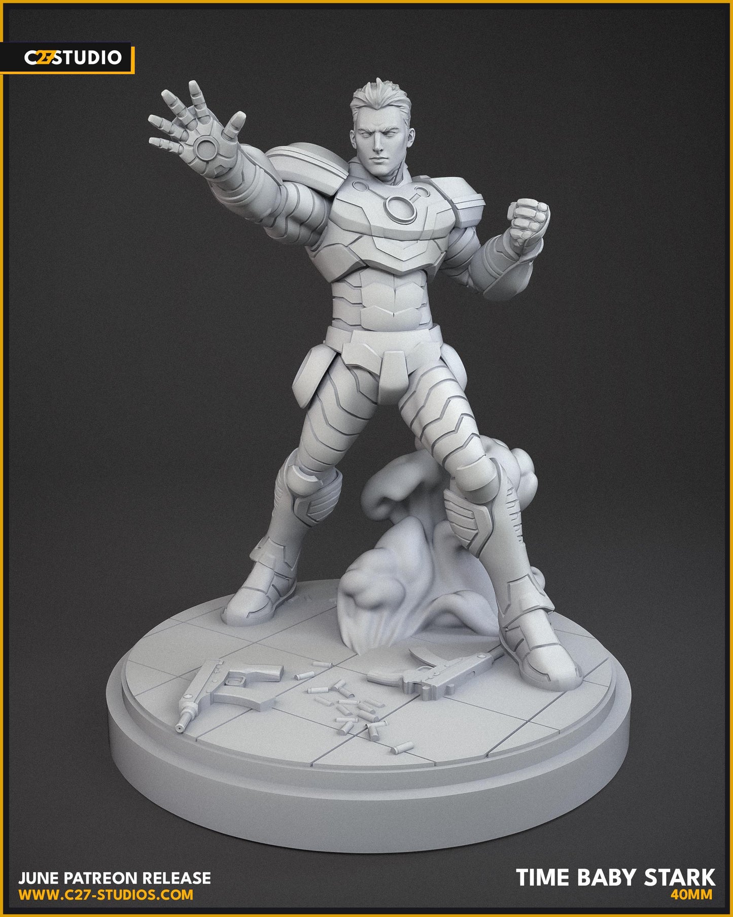 Ultimates Iron Lad / Time Baby Stark 40mm miniature (sculpted by C27 collectibles) (Crisis Protocol Proxy/Alternative)