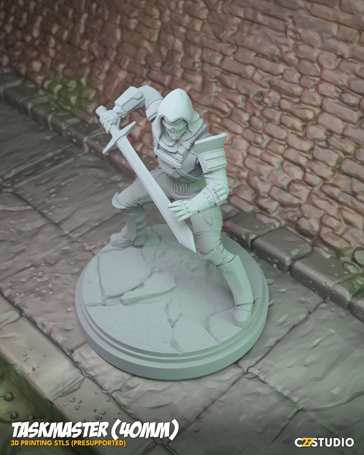 Taskmaster / Mimicron 40mm miniature (sculpted by C27 collectibles) (Crisis Protocol Proxy/Alternative)