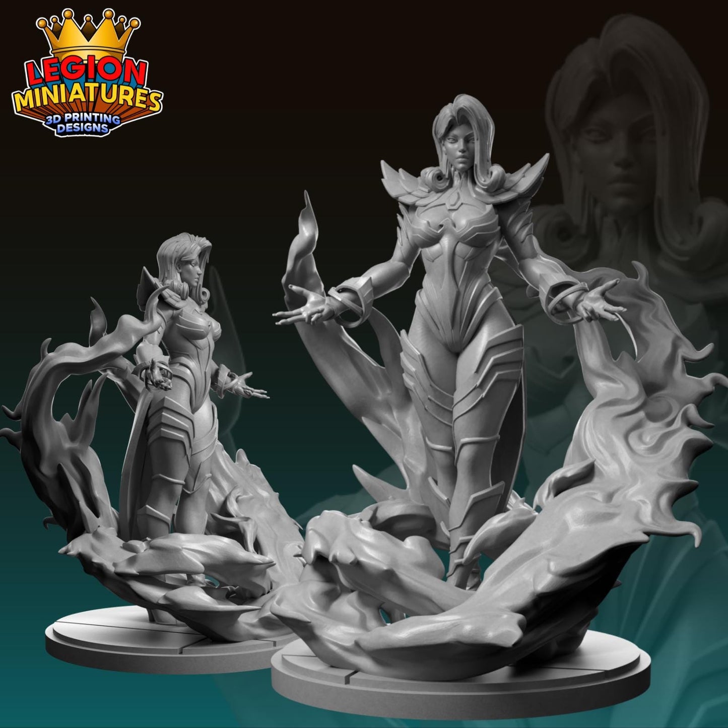 Emma Frost - Rivals Fan-Art 40mm Miniature (Sculpted by Legion Miniatures) (Crisis Protocol Proxy/Alternative)