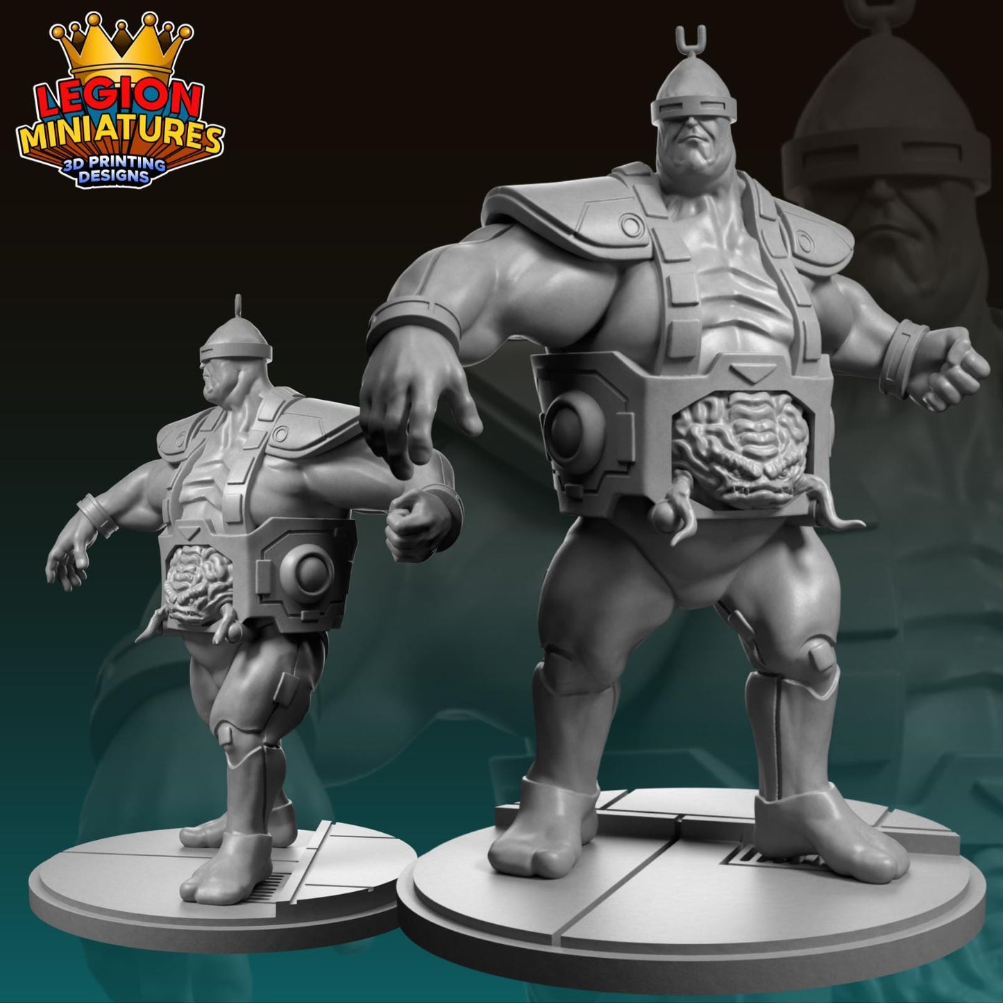Krang Fan-Art 40mm Miniature (Sculpted by Legion Miniatures) (Crisis Protocol Proxy/Alternative)
