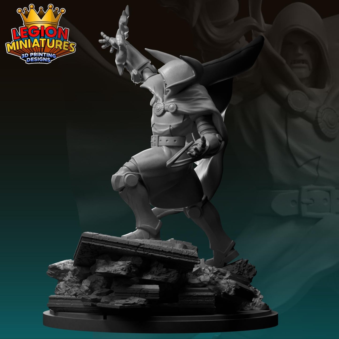 Doom - Sorcerer Supreme Fan-Art 40mm Miniature (Sculpted by Legion Miniatures) (Crisis Protocol Proxy/Alternative)