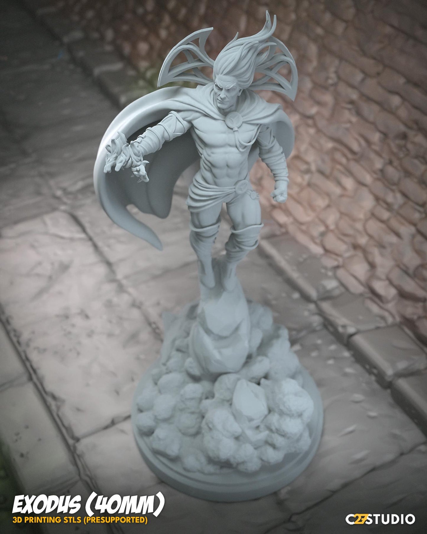 Exodus / Faithfire 40mm miniature (sculpted by C27 collectibles) (Crisis Protocol Proxy/Alternative)