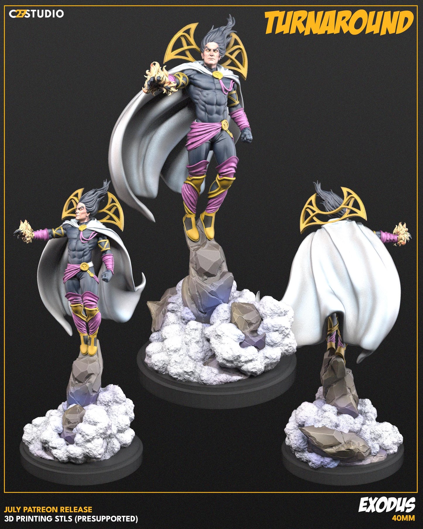 Exodus / Faithfire 40mm miniature (sculpted by C27 collectibles) (Crisis Protocol Proxy/Alternative)